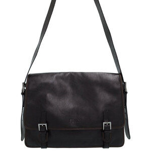 FENDI Leather Messenger Bag Shoulder